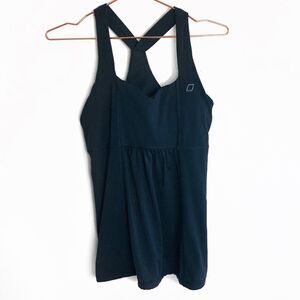 GUC Lorna Jane Black Racerback Logo Workout Tank Small